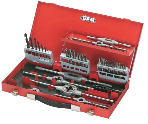 SAM 44-Piece Thread Tap & Die Set, M12 - M3 Taps, M3 - M12 Dies