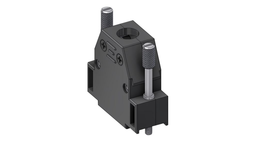Deltron Connectors Thermoplastic Straight D-Sub Backshell, 15 Way Strain Relief