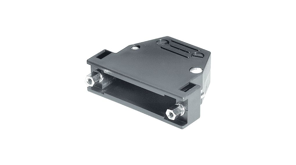 Deltron Connectors CTL Series Thermoplastic Straight D-Sub Backshell, 25 Way Strain Relief
