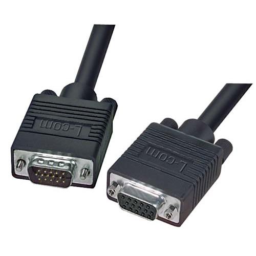 L-Com D-Sub 15-Pin to Female SVGA Cable Black
