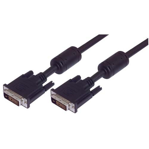 L-Com, Male DVI-D Dual Link to Male DVI-D Cable, 5 ft Black sheath Low Smoke Zero Halogen