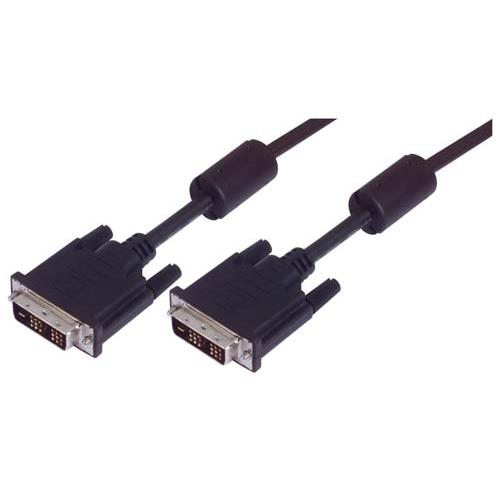 L-Com, Male DVI-D Single Link to Male DVI-D Cable, 10 ft Black sheath Low Smoke Zero Halogen