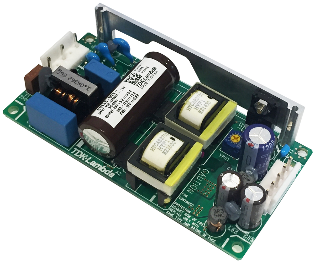 TDK-Lambda Switching Power Supply, CUT35-522 3 Output 12V dc, 20.4 W, Input 265V ac to  370 V dc, 265V ac