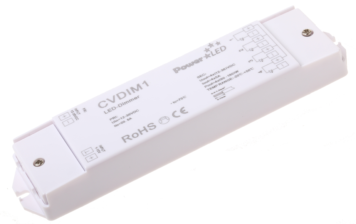 PowerLED, 5 A Output LED Dimmer, 180W 12 V dc 36V dc