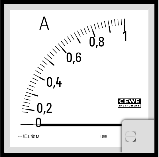 CEWE Instruments Elite 100 and 300 Analogue Panel Ammeter 6 A, 92 mm x 92 mm Digital Multi Line Display