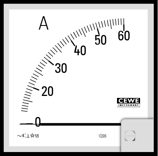 CEWE Instruments CEWE Analogue Panel Ammeter 6 A Analogue, 68 mm x 68 mm