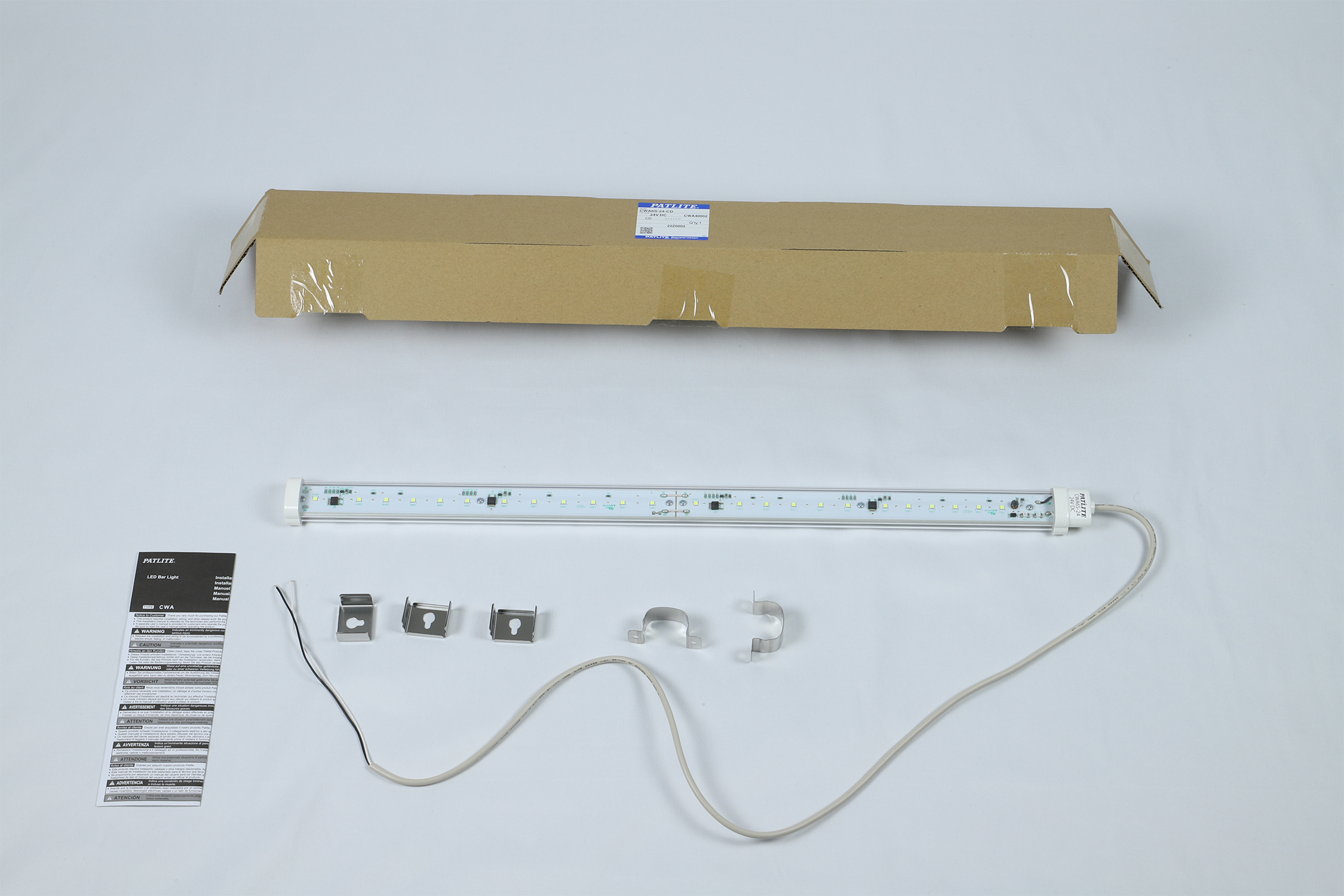 cwa6s-24-cd Patlite CWA LED LED Light Pipe, 12 W, 24V dc, IP65, 1 m, 1 m