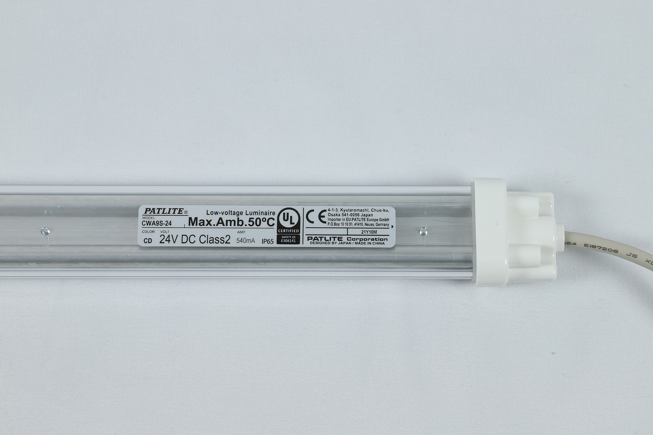 cwa9s-24-cd Patlite CWA LED LED Light Pipe, 18 W, 24V dc, IP65, 1 m, 1 m