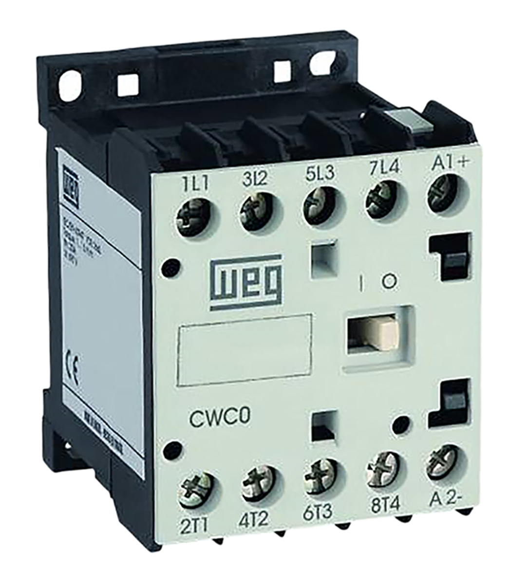 WEG CWC Contactor, 24V ac Coil, 4-Pole, 7 A, 3.7 kW 24V ac, 2 NO/2 NC, 690V ac