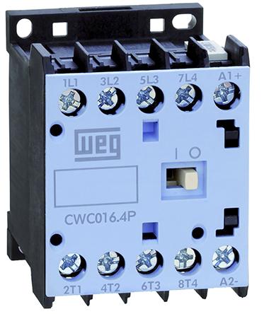 WEG CWC Contactor, 230V ac Coil, 4-Pole, 9 A, 22 kW 230V ac, 4 NO, 690V ac