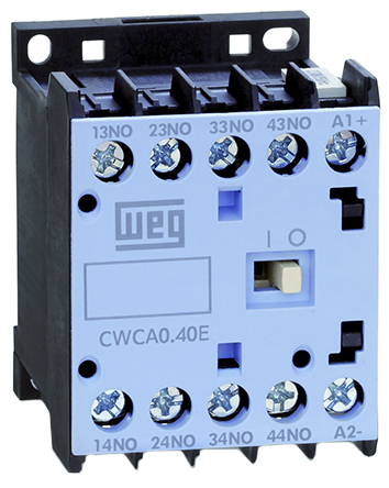WEG, CWCA0 Overload Relay 2 NO/2 NC, 10A F.L.C, 10A Contact Rating, 24V ac