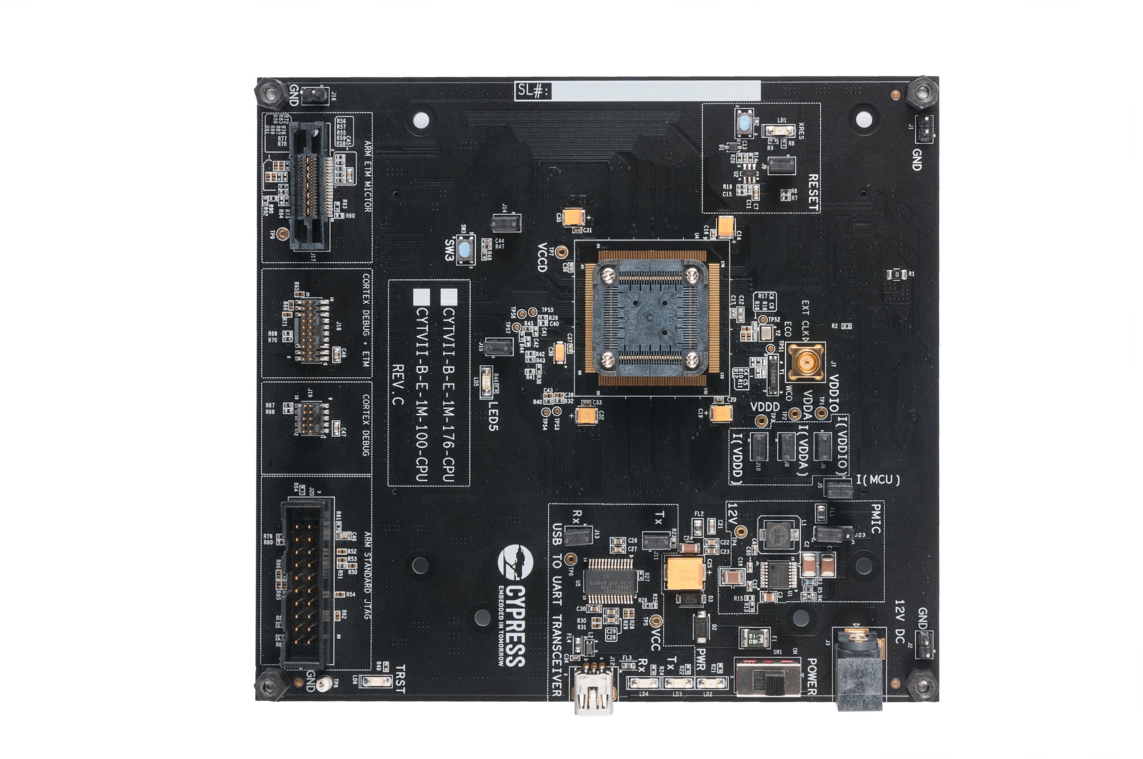 Infineon Evaluation Board CAN, UART Evaluation Board CYTVII-B-E-100-SO