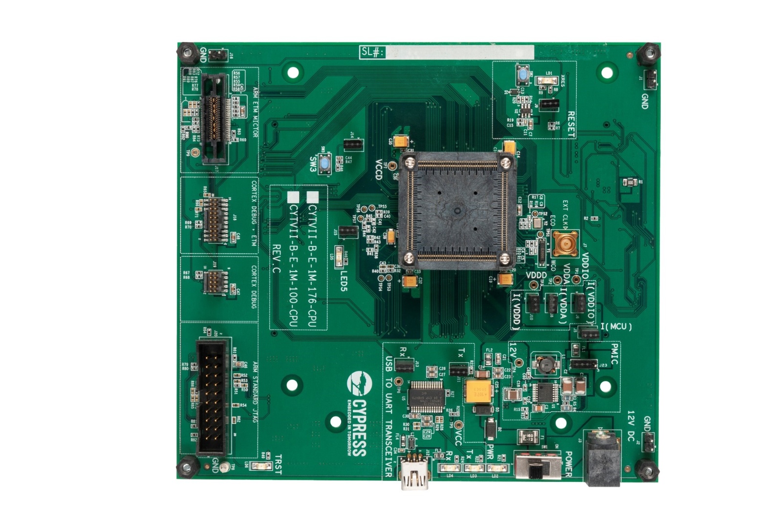 Infineon Evaluation Board UART, CAN Evaluation Board CYTVII-B-E-176-SO