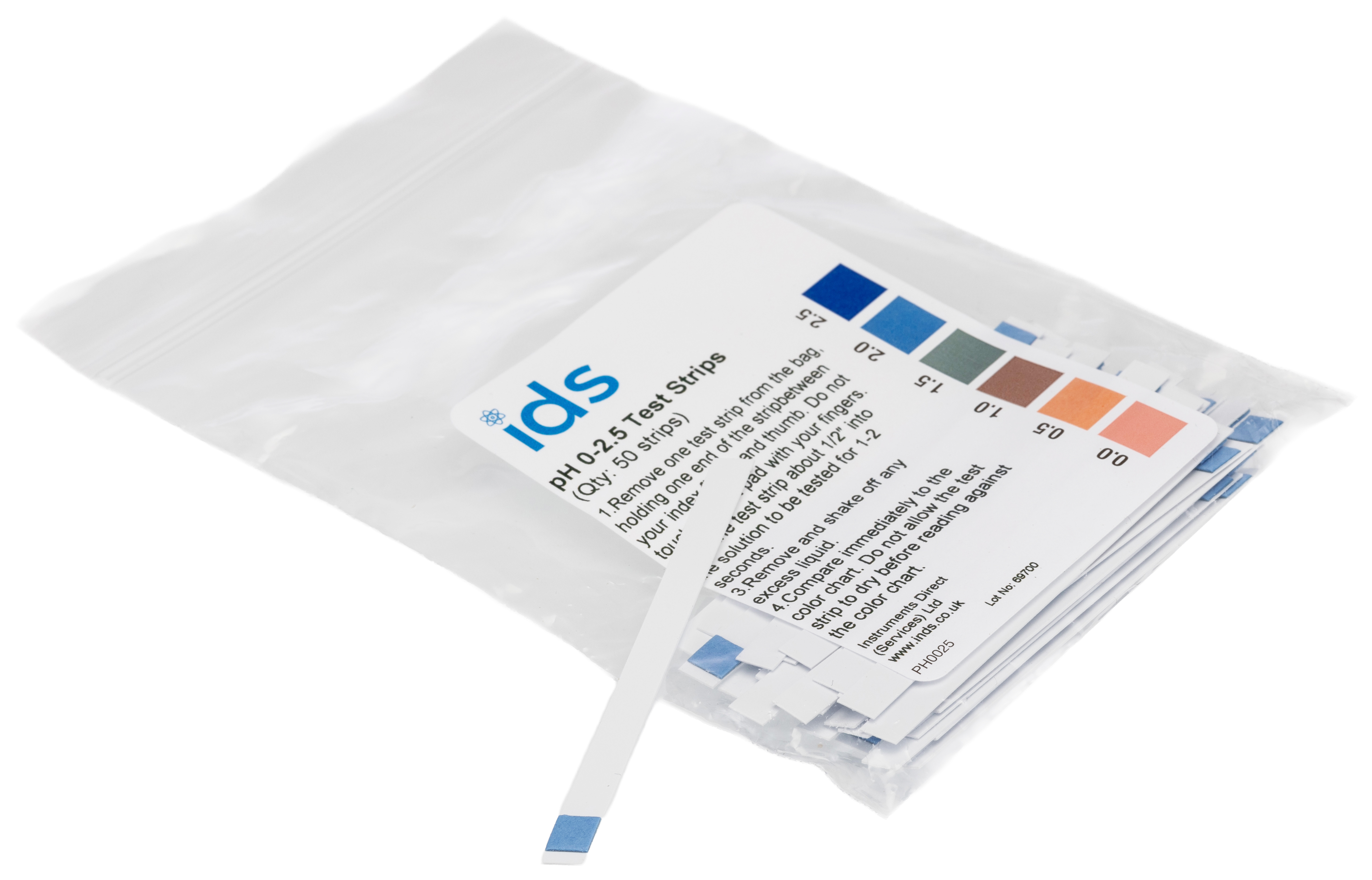 cz-025 Instruments Direct Single Parameter(s) pH pH Test Strips - 50 strips
