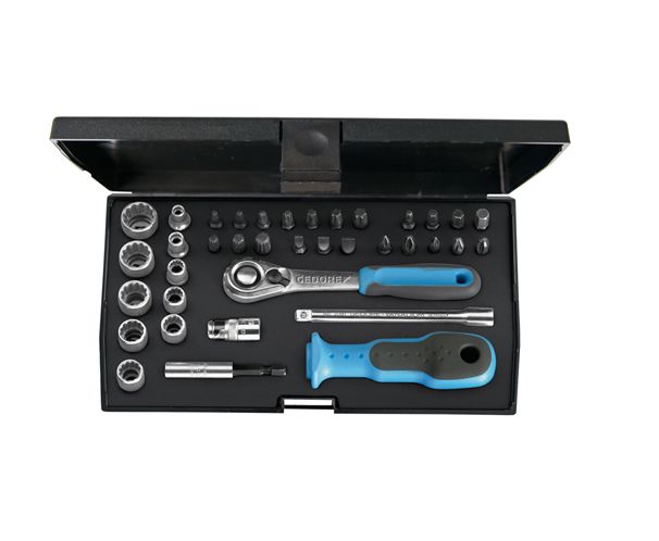 d-20-kmu-20 Gedore 37-Piece 1/4 in Hexagon, Torx Socket Set