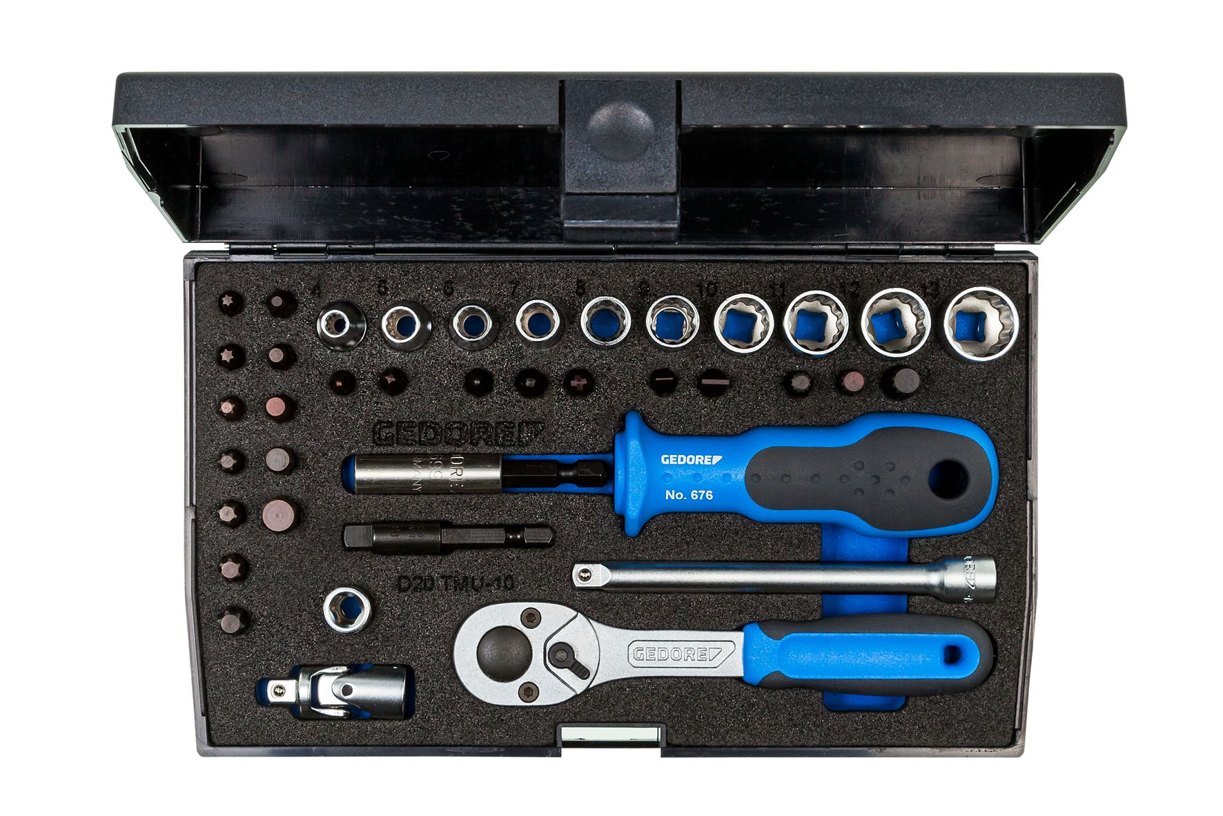 Gedore 40-Piece 1/4 in Hexagon, Short Socket Socket Set