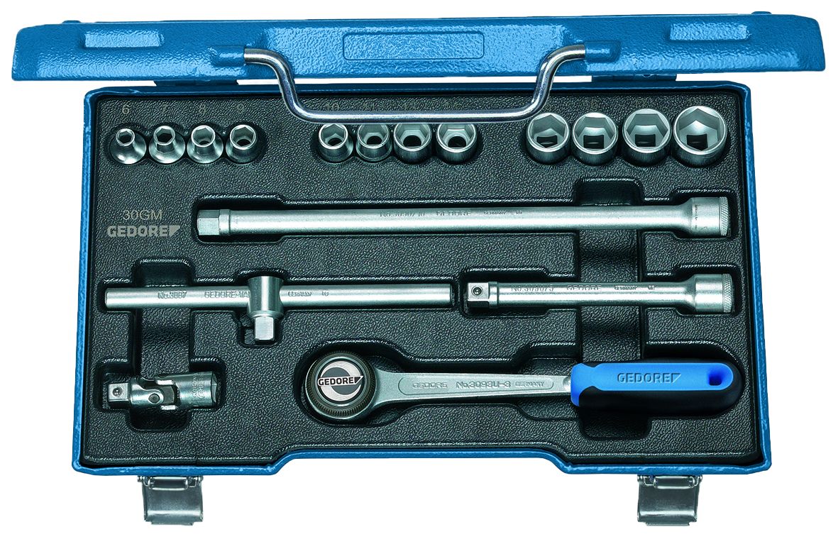 Gedore 17-Piece 3/8 in Hexagon Socket Set