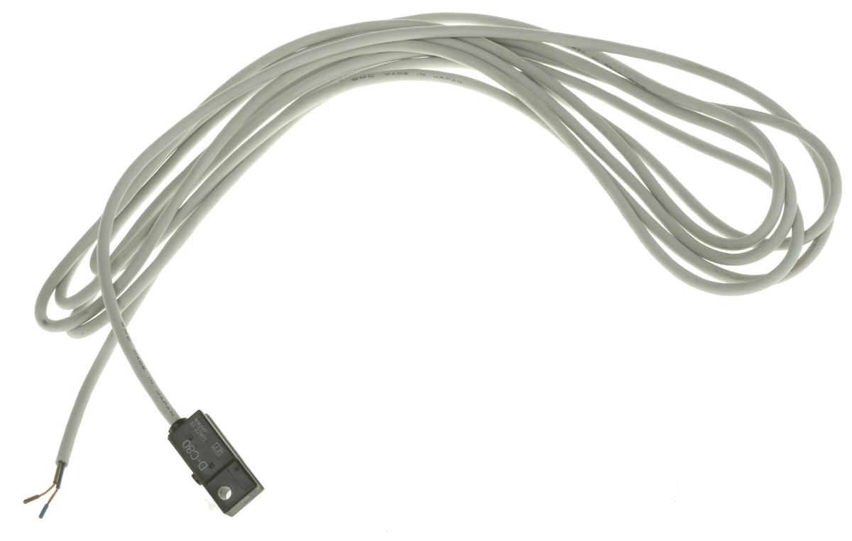 d-c80l SMC 2-Wire Open End Cable Band Reed Pneumatic Switch D-C8 Series, 100V ac/dc LED Indicator