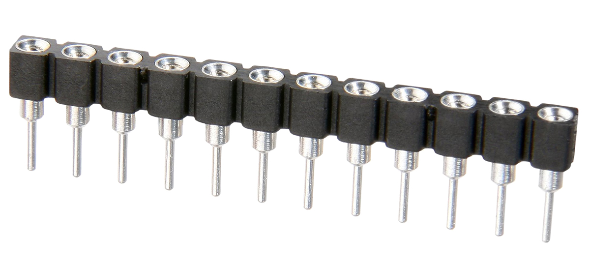 32 Way HARWIN Vertical Through Hole 2.54 mm Pitch SIL Socket, Solder, 1A