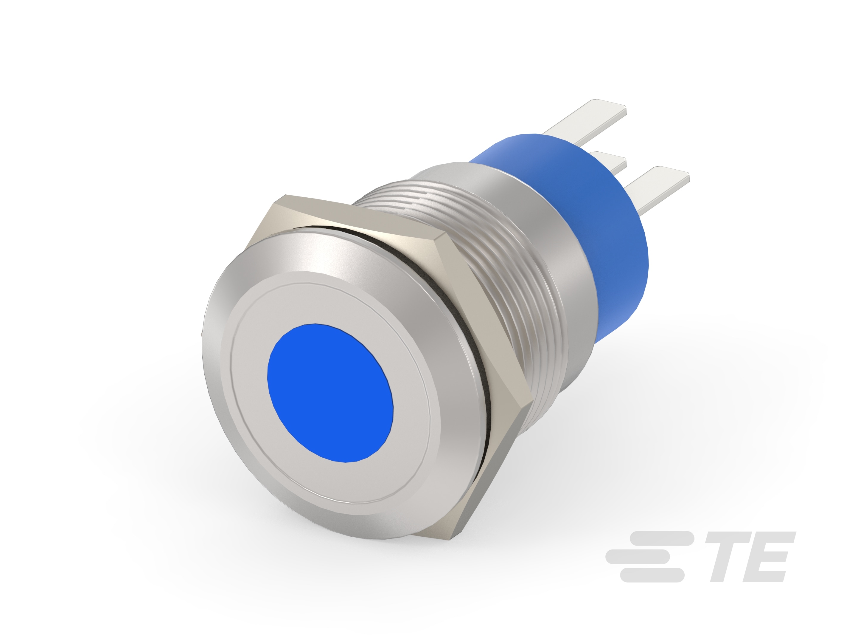 TE Connectivity Alcoswitch AV19 Series Illuminated Push Button Switch, Push-Push, Bushing, SPDT, 250V, IP67