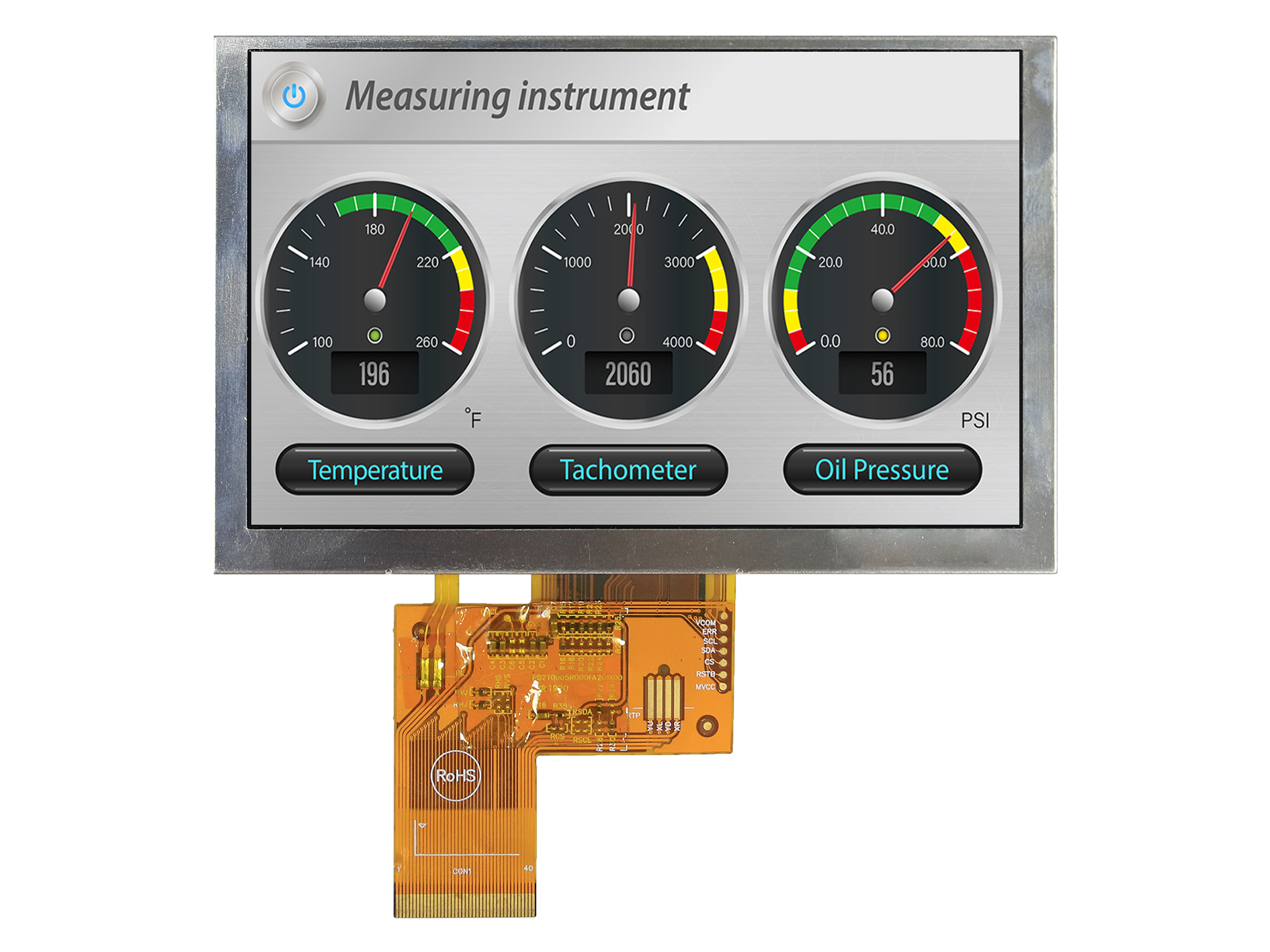 Midas MDT0500D6IH-RGB LCD Colour Display, 5in, 800 x 480pixels