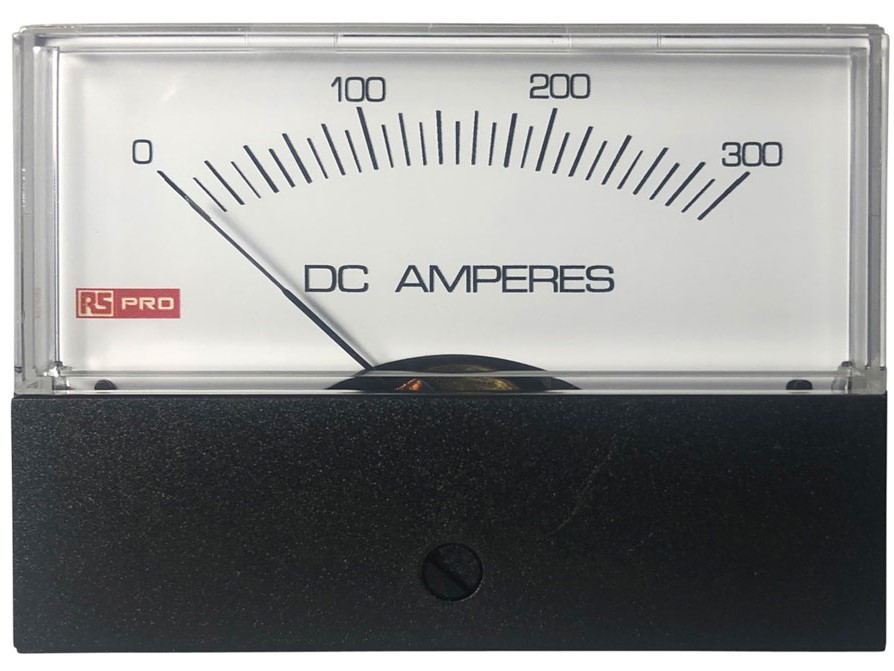 RS PRO Analogue Panel Ammeter DC, 76mm x 74mm, ±1.5 % Moving Coil