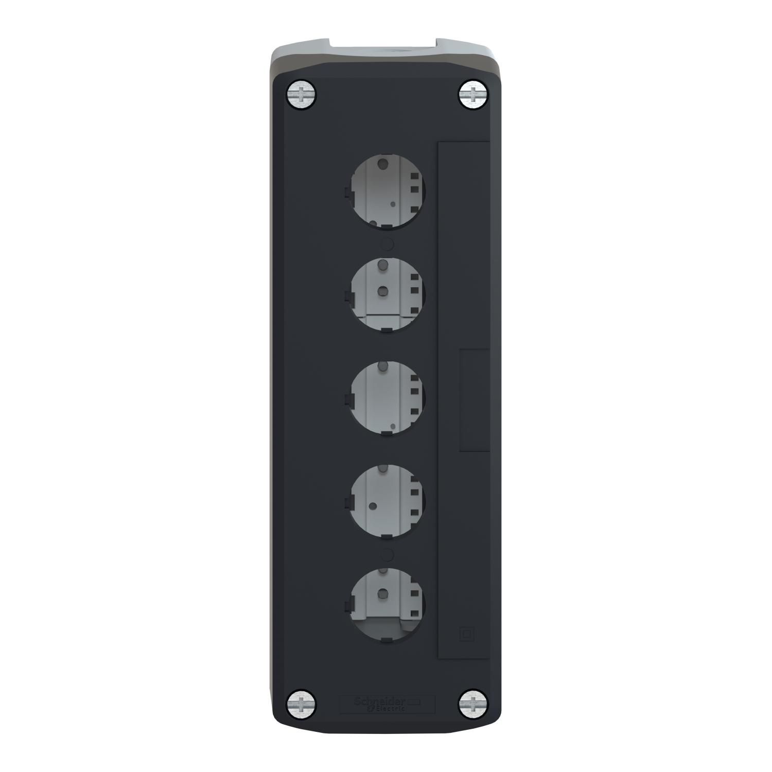 xald05 Schneider Electric Grey Plastic Harmony Control Station Enclosure - 5 Hole 22 mm Diameter