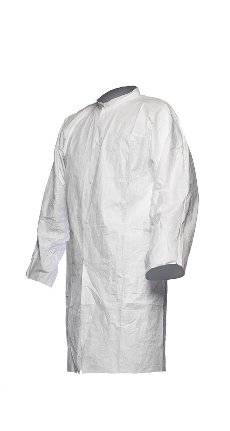 Tyvek White Unisex  Reusable Lab Coat L