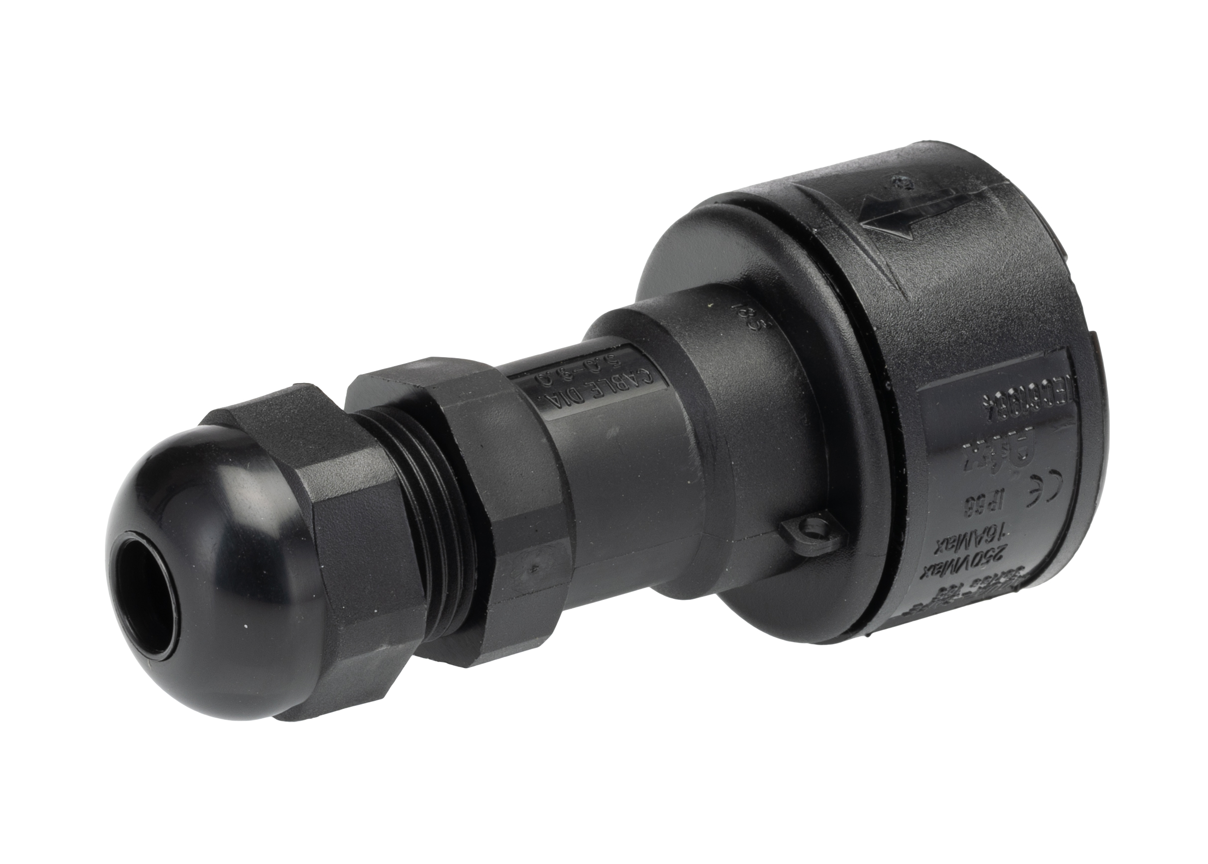 ABB 3 Pole IP68 Rating Cable Mount Male Mains Inline Connector Rated At 16A