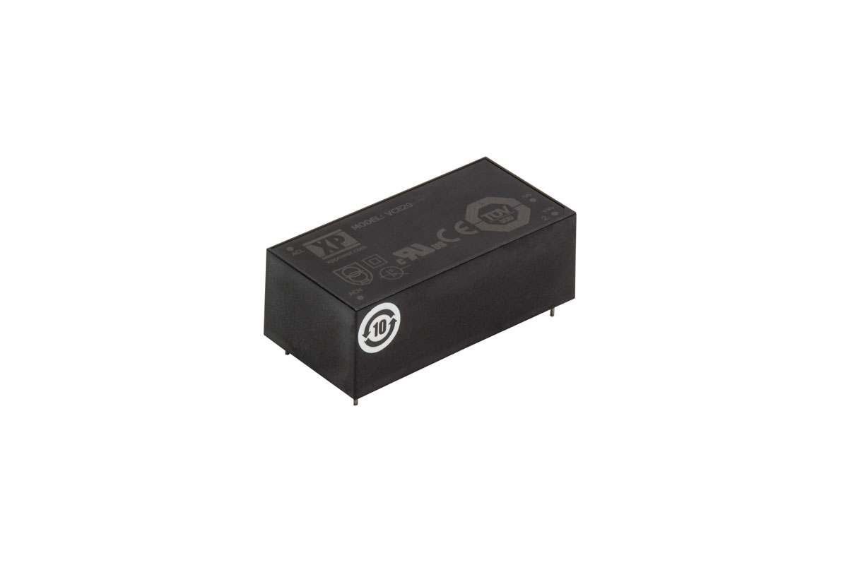 XP Power Switching Power Supply, VCE20US48, 48V dc, 420mA, 20W, 1 Output, 85 → 305V ac Input Voltage