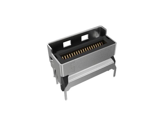 Amphenol Communications Solutions Edge Connector, 74-Contacts, 0.6mm Pitch