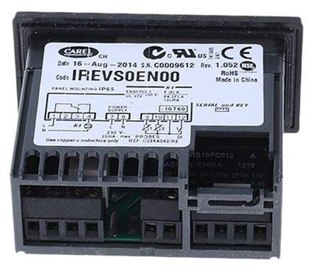 irevs0en00 Carel IREVS0EN00, IR33+ On/Off Temperature Controller, PID, Panel Mount