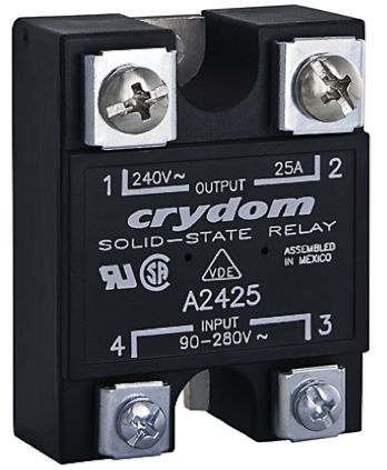 Sensata / Crydom 1 Series Solid State Relay, 125 A Load, Panel Mount, 280 Vrms Load, 32V Control