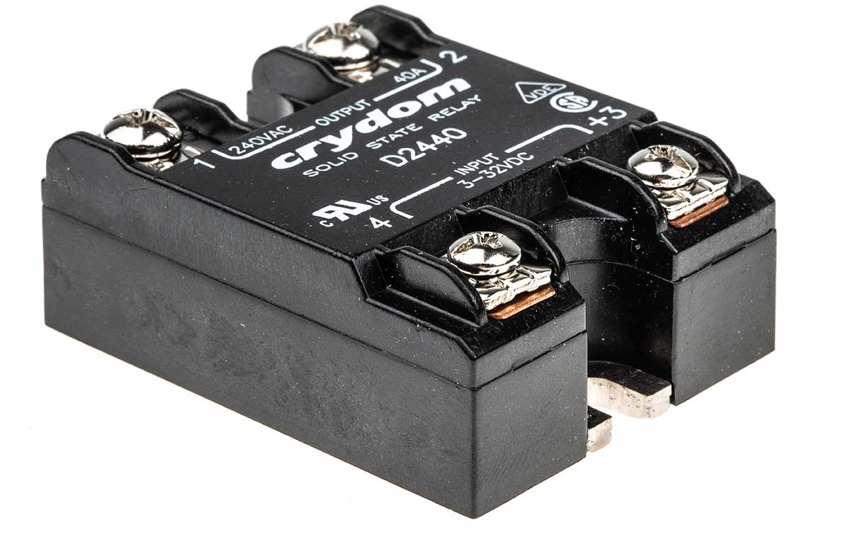 Sensata / Crydom 1 Series Solid State Relay, 40 A Load, Panel Mount, 280 Vrms Load, 32V dc Control