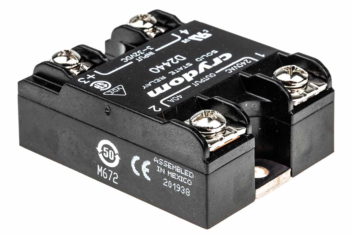 d2440 Sensata / Crydom 1 Series Solid State Relay, 40 A Load, Panel Mount, 280 Vrms Load, 32V dc Control