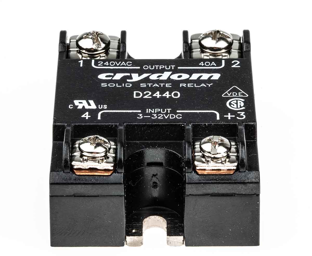 d2440 Sensata / Crydom 1 Series Solid State Relay, 40 A Load, Panel Mount, 280 Vrms Load, 32V dc Control