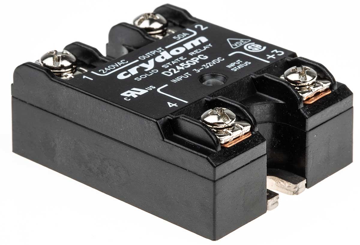 Sensata / Crydom 1 Series Solid State Relay, 50 A Load, Panel Mount, 280 Vrms Load, 32V Control
