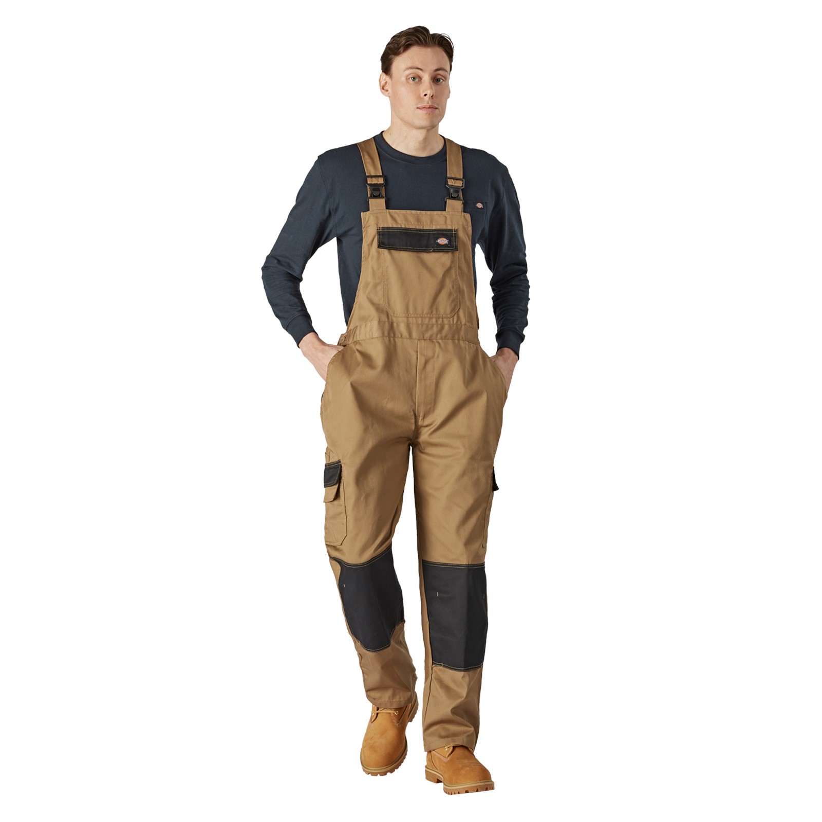 dk0a867nk151 Dickies Khaki Reusable Bib & Brace, L