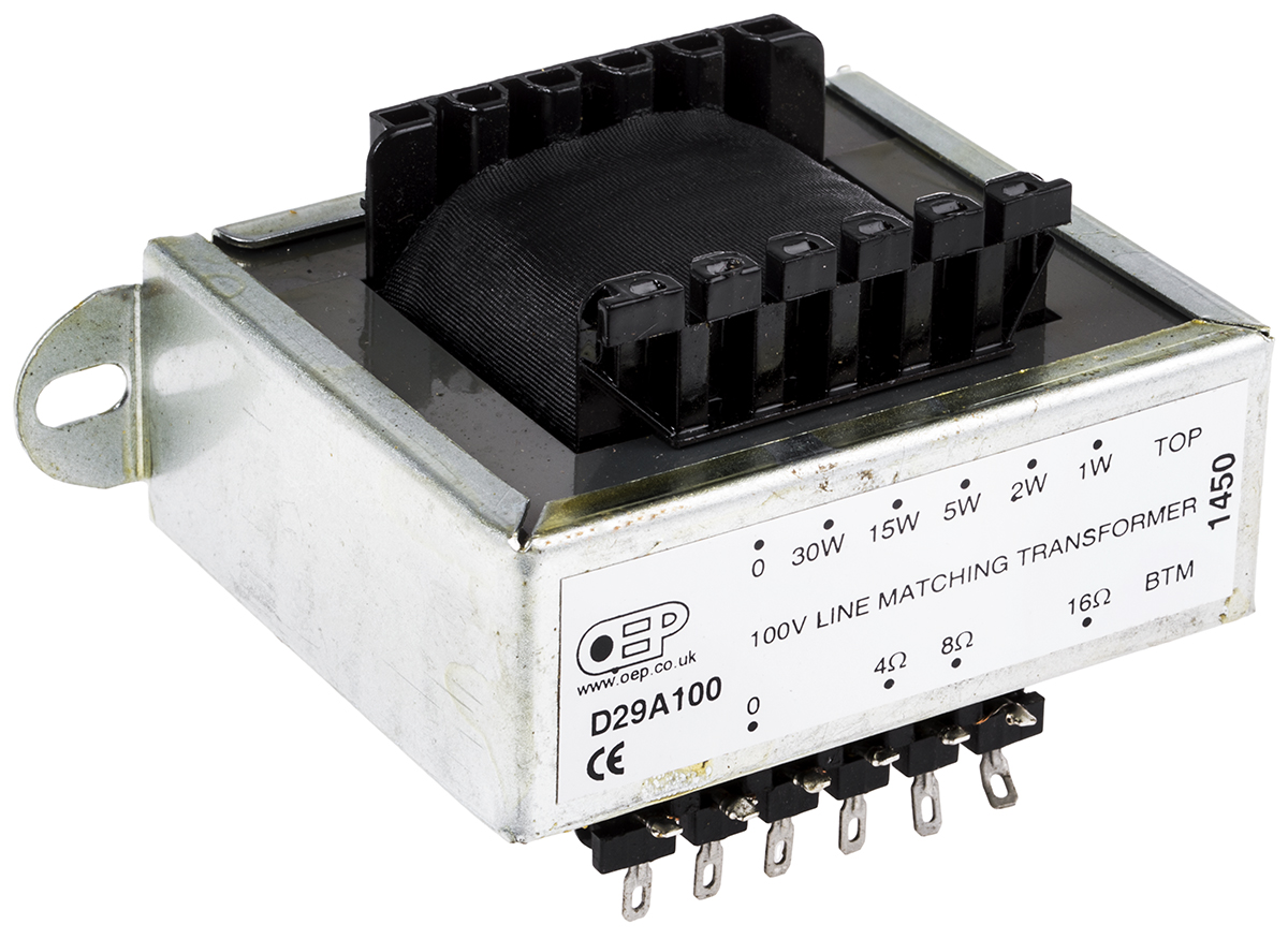 OEP Chassis Mount Audio Transformer 16Ω, 4 Ω