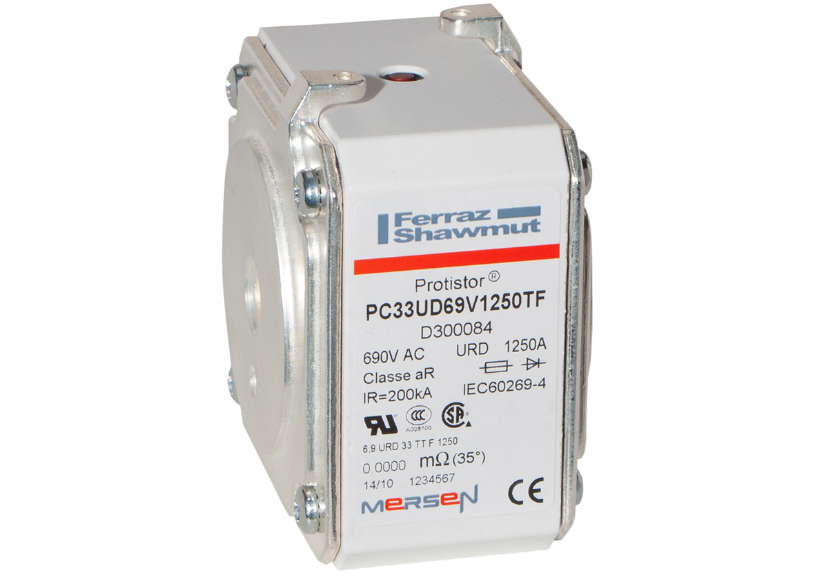 Mersen 1.25kA size 33 FF Square Body Fuse, 700V