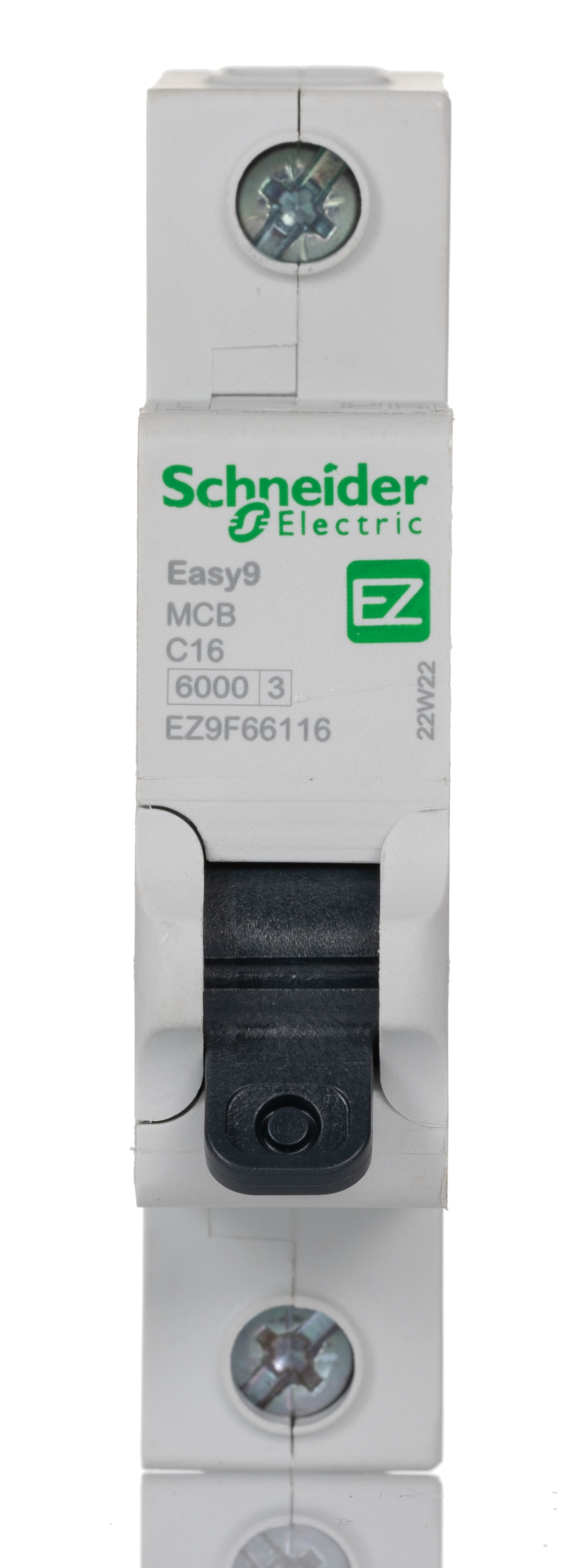 ez9f66116 Schneider Electric Easy 9 EZ9 MCB, 1P, 16A Curve C, 230V AC, 6 kA Breaking Capacity