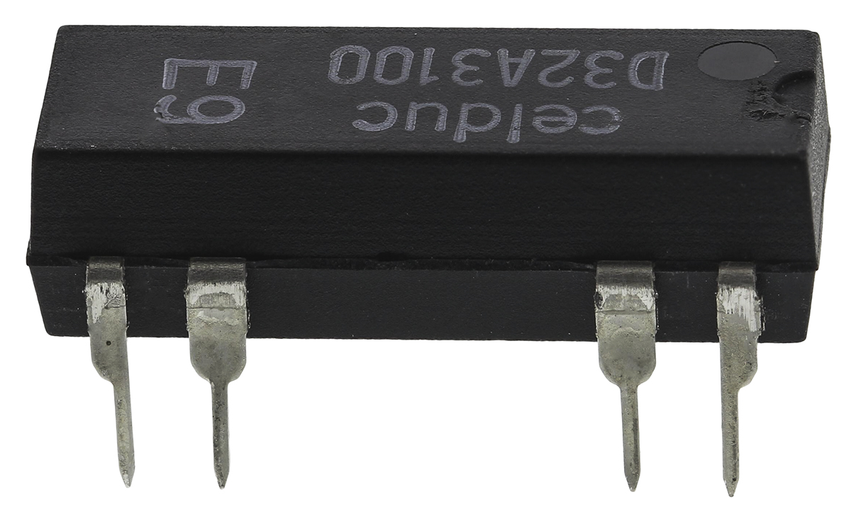 Celduc PCB Reed Relay, 5 V dc Coil, DPST, 100 V dc Max, 0.5 A Max, 200 Ω