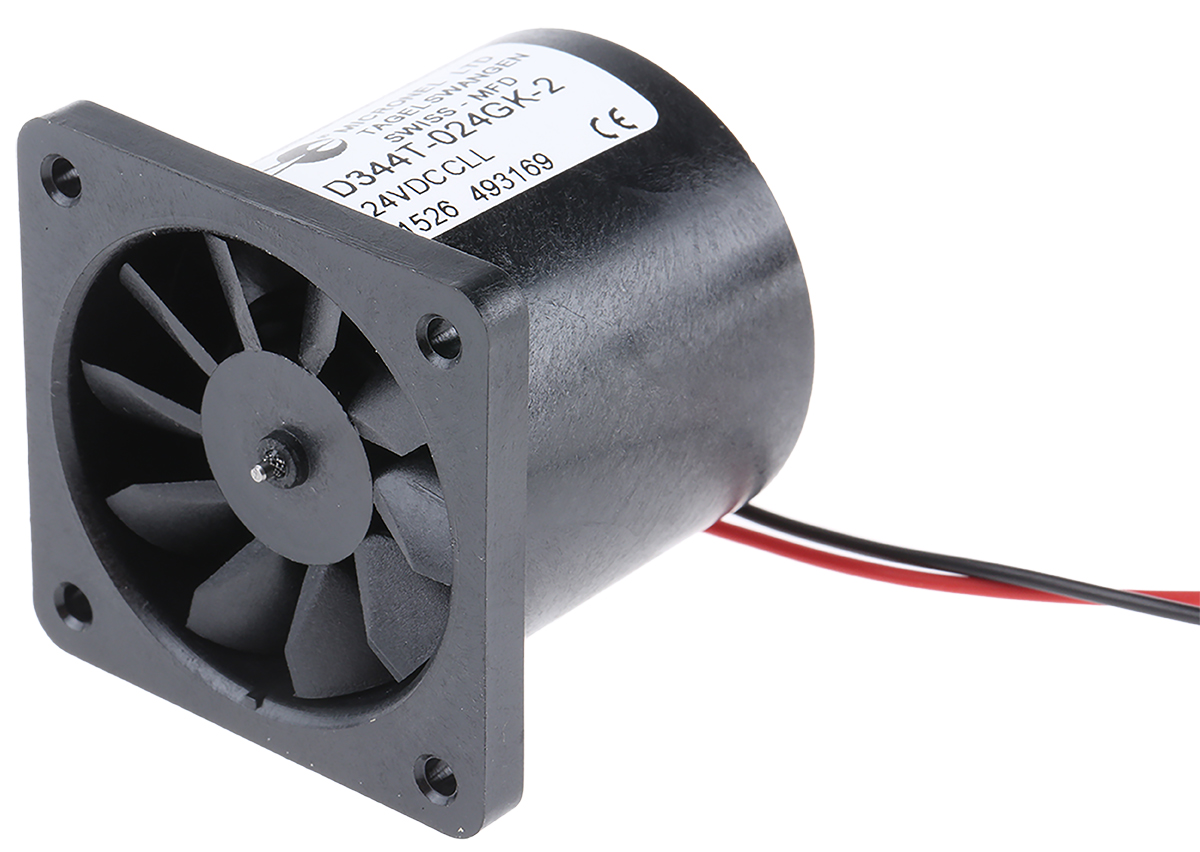 Micronel D340T Series Axial Fan, 24V dc, 16.56 m³/h, 960 mW, 50 mA Max 40 mm 36mm 36 mm