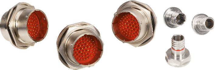Martec, Series III Straight 4 Way Box Mount Connector Male, Male Contacts,Shell Size 13 mm, Threaded, MIL-DTL-38999