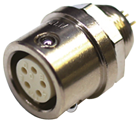 Tajimi Electronics EPRC05-R5F, PRC05 Series Miniature Panel Mount Connector, 5 Contacts Socket