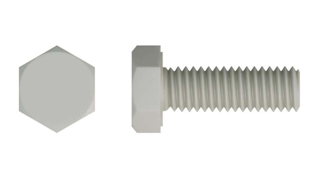 RND Polyamide, Hex Bolt, M12 x 50mm