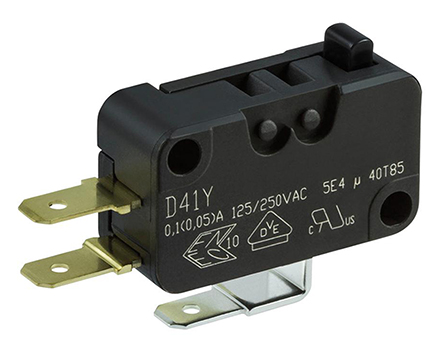 ZF Button Micro Switch, Quick Connect Terminal, 6 to 10 A, SPCO, IP50