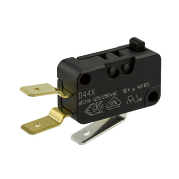 ZF Button Micro Switch, Tab Terminal, 10 A, 250 V ac, SPDT, IP40