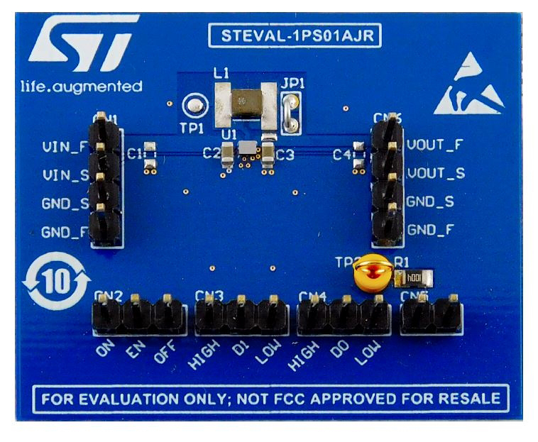 STMicroelectronics ST1PS01AJR 400 mA Nano-Quiescent Synchronous Step-Down Converter Step Down Converter for ST1PS01