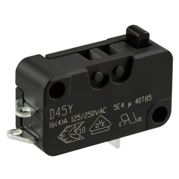 ZF Button Micro Switch, Solder Terminal, 16 A, 250 V ac, SPDT, IP40